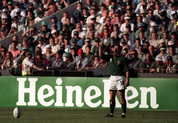 1995: Heineken Rugby World Cup. Joel Stransky of South Africa. Mandatory Credit: Mike Hewitt/ALLSPORT