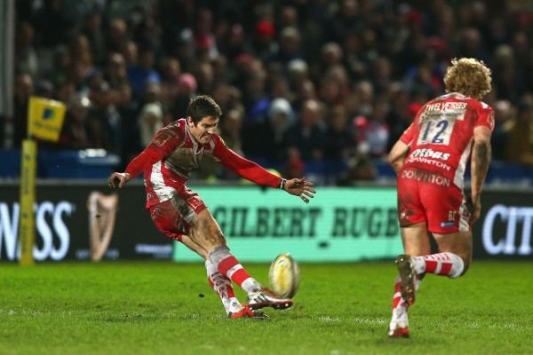 of Gloucester of Saracens during the Aviva Premiership match between Gloucester Rugby and Saracens at Kingsholm Stadium on January 9, 2015 in Gloucester, England.