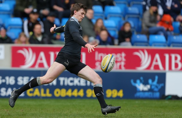 SALFORD, ENGLAND - MAY 9: Simon Hammersley of Newcastle Falcons during the Aviva Premiership match between Sale Sharks and Newcastle Falcons at the AJ Bell Stadium on May 9, 2015 in Salford, England. (Photo by Dave Thompson/Getty Images)