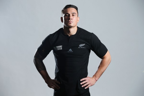 WELLINGTON, NEW ZEALAND - AUGUST 31: Sonny Bill Williams poses during a New Zealand All Blacks Rugby World Cup Squad Portrait Session on August 31, 2015 in Wellington, New Zealand. (Photo by Hagen Hopkins/Getty Images)
