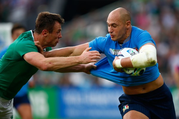 during the 2015 Rugby World Cup Pool D match between Ireland and Italy at the Olympic Stadium on October 4, 2015 in London, United Kingdom.