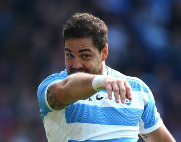 LEICESTER, ENGLAND - OCTOBER 11 : Horacio Agulla of Argentina celebrates scoring a try in the first half during the 2015 Rugby World Cup Pool C match between Argentina and Namibia at Leicester City Stadium on October 11, 2015 in Leicester, United Kingdom. (Photo by Mark Runnacles/Getty Images)