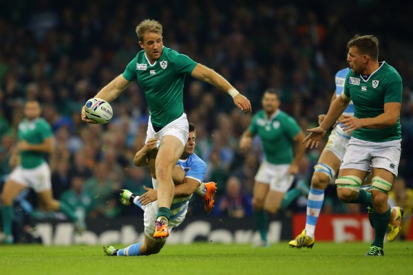 during the 2015 Rugby World Cup Quarter Final match between Ireland and Argentina at the Millennium Stadium on October 18, 2015 in Cardiff, United Kingdom.