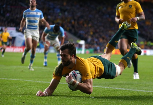 during the 2015 Rugby World Cup Semi Final match between Argentina and Australia at Twickenham Stadium on October 25, 2015 in London, United Kingdom.