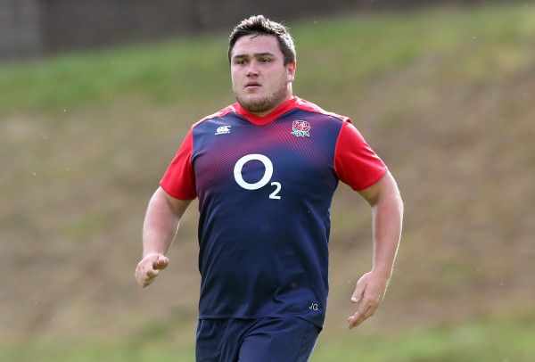 BAGSHOT, ENGLAND - SEPTEMBER 22: Jamie George looks on during the England training session at Pennyhill Park on September 22, 2015 in Bagshot, England. (Photo by David Rogers/Getty Images)