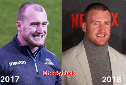 Stuart Hogg Hair Change Between 2017 and 2018