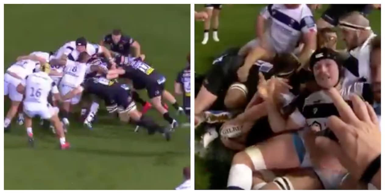 Watch | dan thomas’s last-minute try stuns exeter and puts bristol on top - ruck