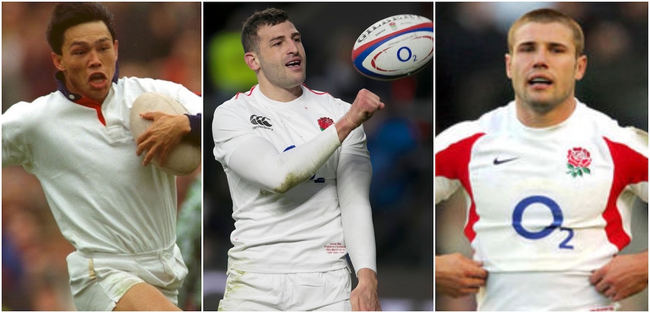 Comparing jonny may's england record with rory underwood and ben cohen - ruck