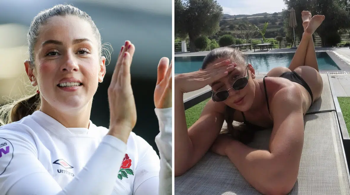 England rugby star is also a Victoria Secret bikini model